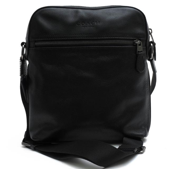 ○コーチ COACH ペブルドレザー 牛革 ショルダーバッグ F68014 HOUSTON FLIGHT BAG ヒューストン フライトバッグ メッセンジャーバ 中古