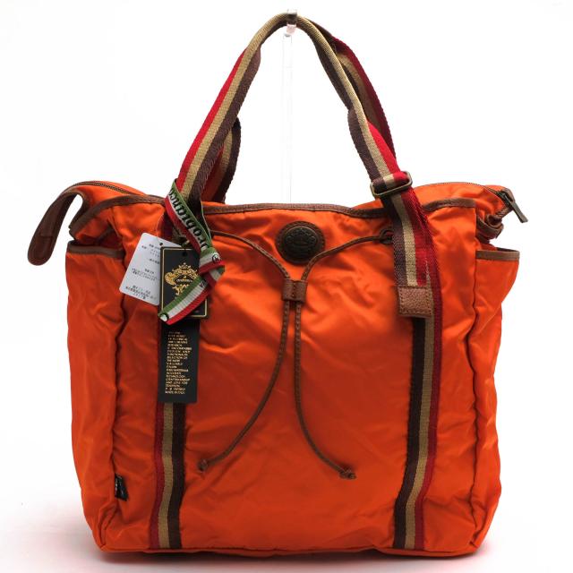 ○オロビアンコ orobianco 伊リモンタ社ナイロン 牛革 トートバッグ ARINNATA L-C アリナータ 肩掛け ワンショルダーバッグ 定番   中古