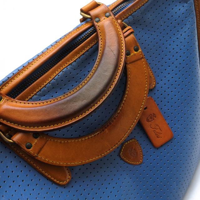 ○フェリージ Felisi バケッタレザー 牛革 ビジネスバッグ 9841 パンチングレザー 定番 メンズ 【中古】 中古_6