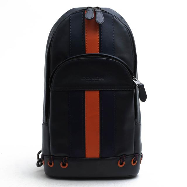 ○コーチ COACH 牛革 カーフ ショルダーバッグ F76867 Houston Pack With Baseball Stitch Sling ベースボールステッチ ボディバッ 中古の通販は