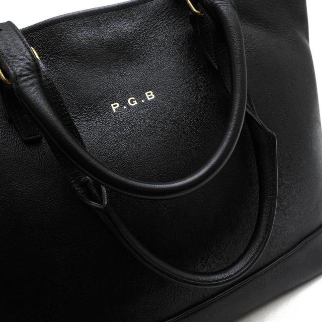 ○ポーター 吉田カバン PORTER B印 YOSHIDA ヌメ革 ゴート型押し トートバッグ 34-62-0051-176 P.G.B TOTE LARGE A4サイズ収納可 中古_6