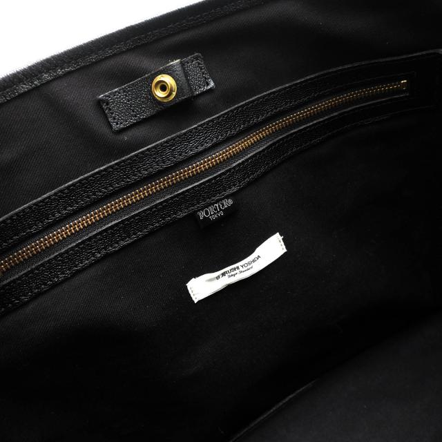 ○ポーター 吉田カバン PORTER B印 YOSHIDA ヌメ革 ゴート型押し トートバッグ 34-62-0051-176 P.G.B TOTE LARGE A4サイズ収納可 中古_8