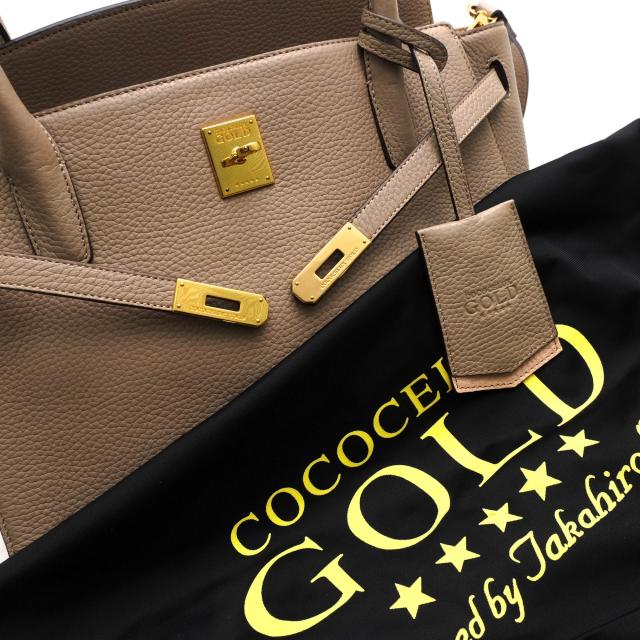 ○ココセリュックス ゴールド COCOCELUX GOLD マストロット社製ナチュラルシュリンク ヘラクレス 牛革 トートバッグ 205DA0241 ベ 中古_6