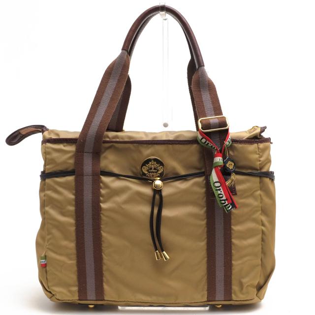 ○オロビアンコ orobianco 伊リモンタ社ナイロン 牛革 トートバッグ DISPARI 肩掛け ワンショルダーバッグ メンズ 【中古】 中古