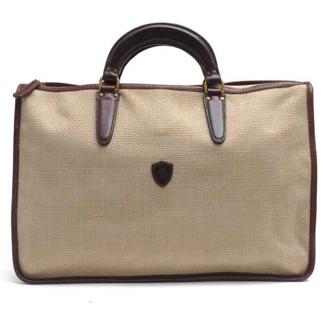 ○フェリージ Felisi リネン混毛 麻 バケッタレザー 牛革 ビジネスバッグ 9841 定番 メンズ 【中古】 中古