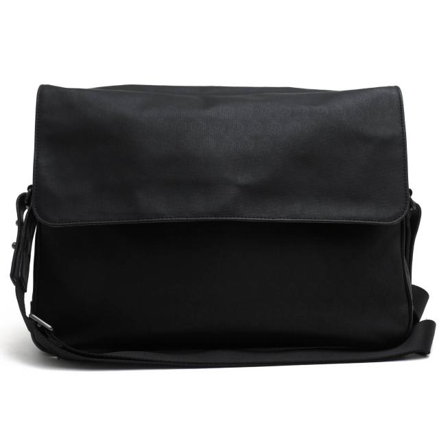 ○ダンヒル Dunhill 本革 シグネチャー コーテッド キャンバス ショルダーバッグ L3K765A Windsor Messenger Bag With flap メッセ 中古