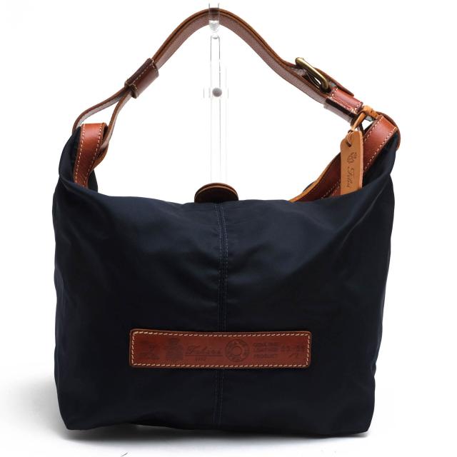 ○フェリージ Felisi リモンタナイロン バケッタレザー 牛革 ショルダーバッグ 03-58/2 肩掛け ワンショルダーバッグ レディース   中古