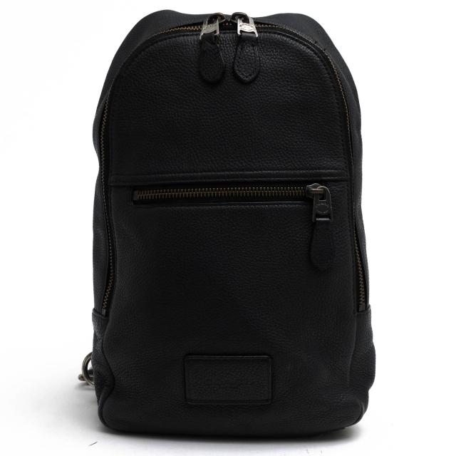 ○コーチ COACH ポリッシュドペブルレザー 牛革 ショルダーバッグ F72321 Campus Pack キャンパス パック ボディバッグ シボ革 シ  中古