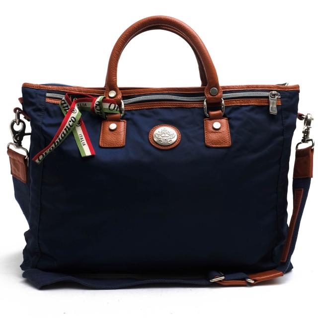 ○オロビアンコ orobianco 伊リモンタ社ナイロン 牛革 ビジネスバッグ GEOGRAFICA-GA 2WAY ショルダーバッグ メンズ 【中古】 中古