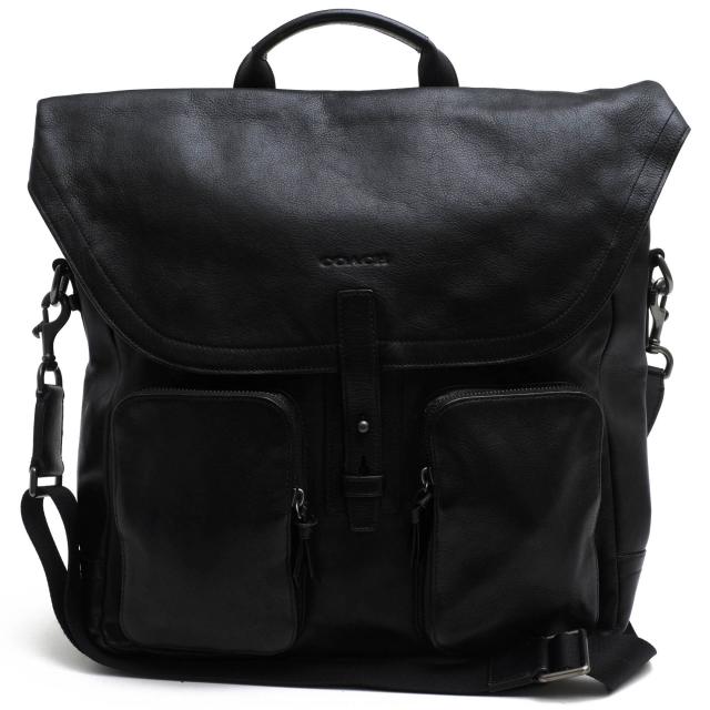 ○コーチ COACH 牛革 グレイン型押し トートバッグ 61059 2WAY ショルダーバッグ シボ革 シュリンクレザー メンズ 【中古】 中古