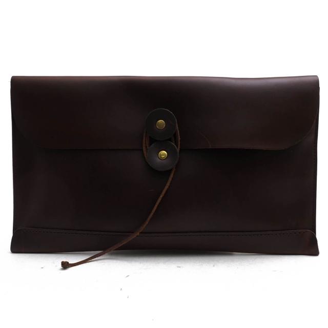 ○スロウ SLOW 伊勢丹別注 栃木レザー 牛革 セカンドバッグ/クラッチバッグ 313S04is フラップ式 メンズ 【中古】 中古