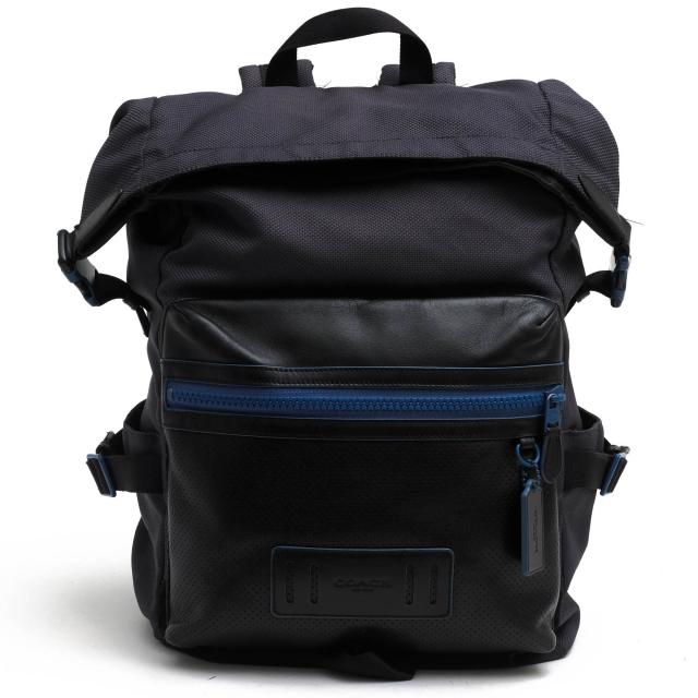 ○コーチ COACH パフォレイテッドレザー 牛革 リュック F36090 Terrain Roll Top テイレン ロールトップ バックパック デイパック  中古