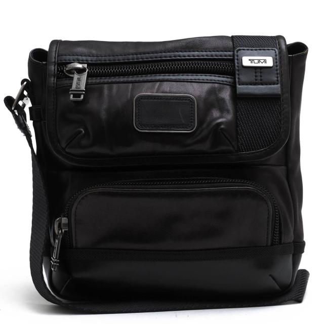 ○トゥミ TUMI フルグレインカウハイドレザー 牛革 ショルダーバッグ 92306DL2 Barstow Crossbody クロスボディバッグ メッセンジ  中古