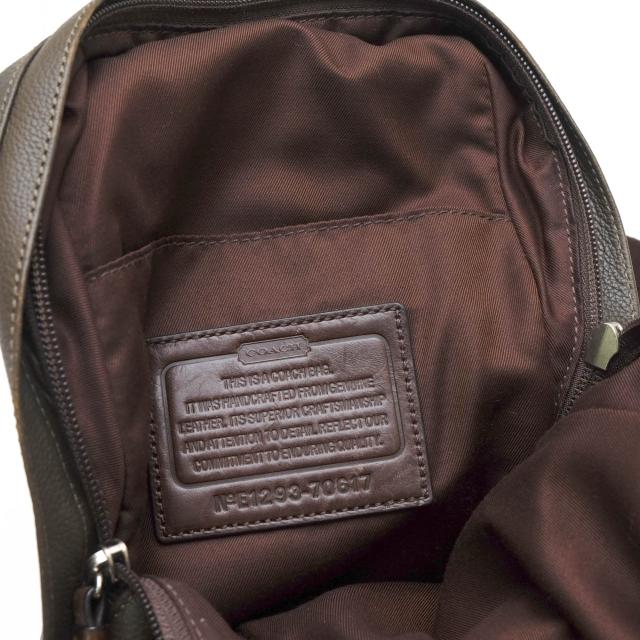 ○コーチ COACH フルグレイン カウハイドレザー 牛革 ショルダーバッグ