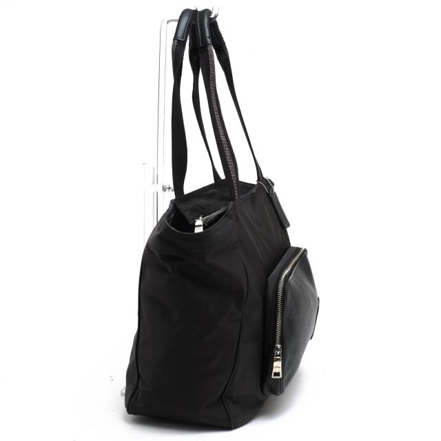 ○コーチ COACH ライトウェイトナイロン ポリッシュペブルドレザー 牛革 トートバッグ 91061 Court Tote 肩掛け ワンショルダーバ  中古 ○コーチ COACH ライトウェイトナイロン ポリッシュペブルドレザー