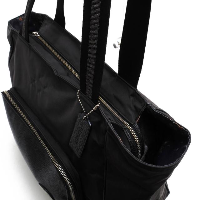 ○コーチ COACH ライトウェイトナイロン ポリッシュペブルドレザー