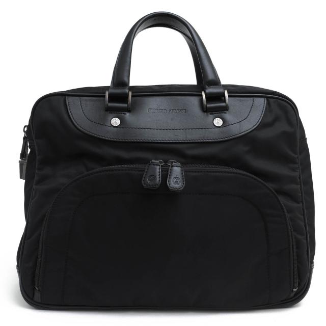 ○アルマーニ GIORGIO ARMANI 牛革 ビジネスバッグ A4サイズ収納可 メンズ 【中古】 中古
