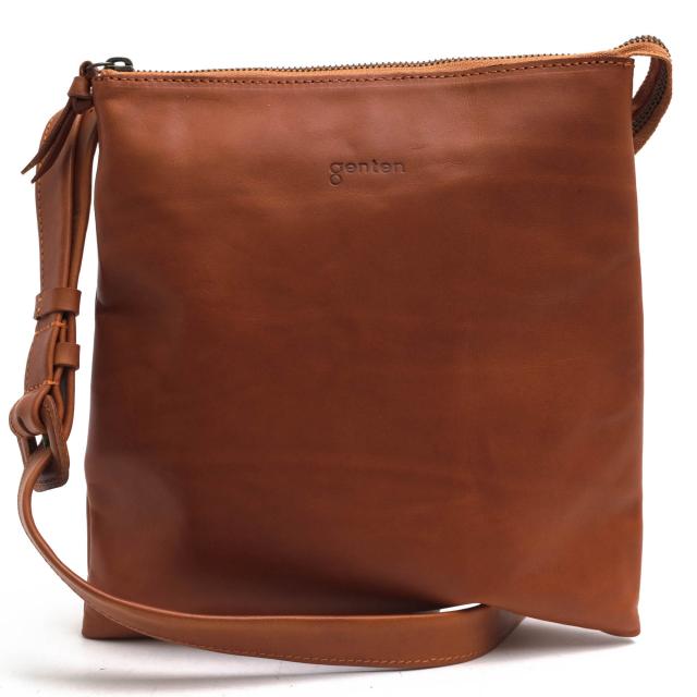 ○ゲンテン genten ベジタブルタンニン鞣し牛革 ショルダーバッグ 38962 A mano air アマーノ エア クロスボディ レディース 【中  中古