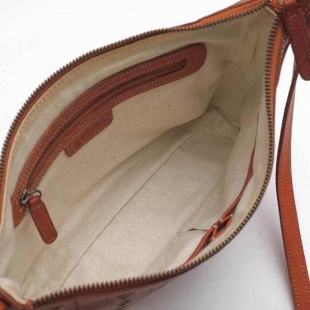 ○ゲンテン genten ミネルヴァボックス 牛革 ショルダーバッグ AFRICAN CUTWORK アフリカン・カットワーク クロスボディ レディー  中古 ○ゲンテン genten ミネルヴァボックス 牛革 ショルダーバッグ AFRICAN