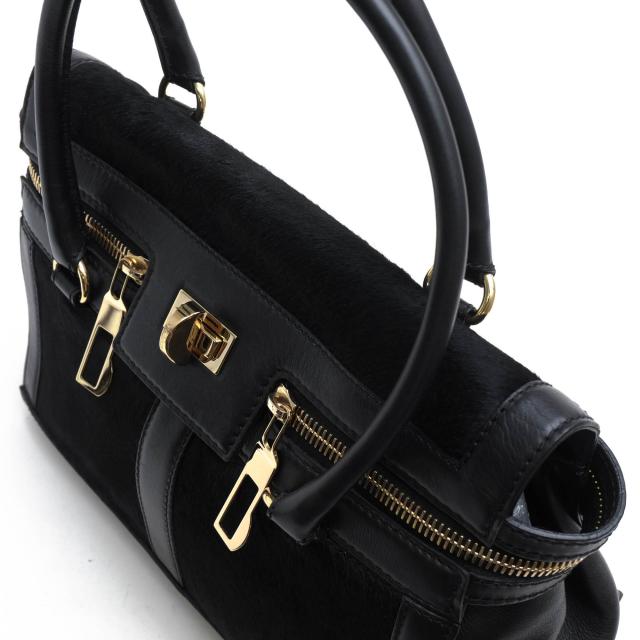 ○マックスマーラ Max Mara カーフ 牛革 ポニー風スキン トートバッグ MARGAUX マルゴー レディース 【中古】 中古_4