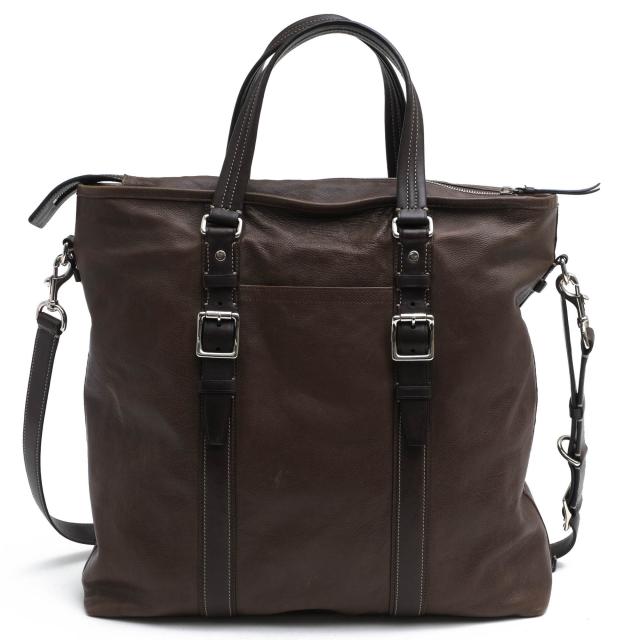 ○コーチ COACH 牛革 カーフ トートバッグ 70389 Harrison Leather Slim Tote ハリソン レザー スリム トート 2WAY ショルダーバッ 中古_1