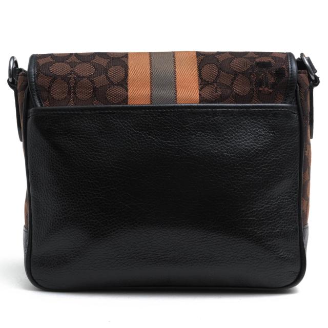 ○コーチ COACH ペブルドレザー 牛革 ショルダーバッグ C6583 Thompson Small Map Bag In Signature Jacquard With Stripe トンプ  中古 ○コーチ COACH ペブルドレザー 牛革 ショルダーバッグ C6583 Thompson