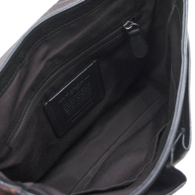 ○コーチ COACH ペブルドレザー 牛革 ショルダーバッグ C6583 Thompson Small Map Bag In Signature Jacquard With Stripe トンプ 中古_7