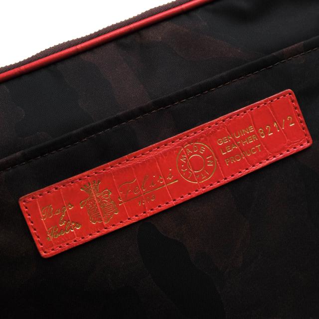 ○フェリージ Felisi 伊リモンタ社ナイロン バケッタレザー 牛革 セカンドバッグ/クラッチバッグ 821/2/CF+SA タブレットケース 迷 中古