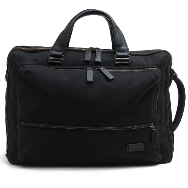 ○トゥミ TUMI 牛革 ビジネスバッグ 66080D2E HARRISON Convertible Brief ハリソン コンバーチブル ブリーフ 2way リュック ノー 中古