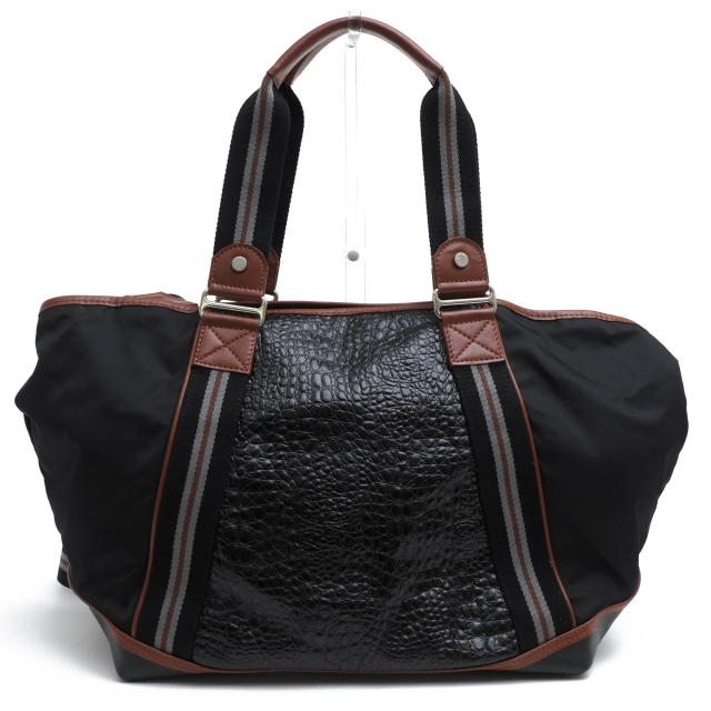 ○オロビアンコ orobianco 伊リモンタ社ナイロン 牛革 トートバッグ