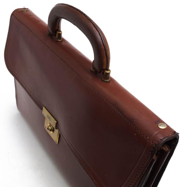 ○デンツ DENTS ブライドルレザー 牛革 ビジネスバッグ フラップ式