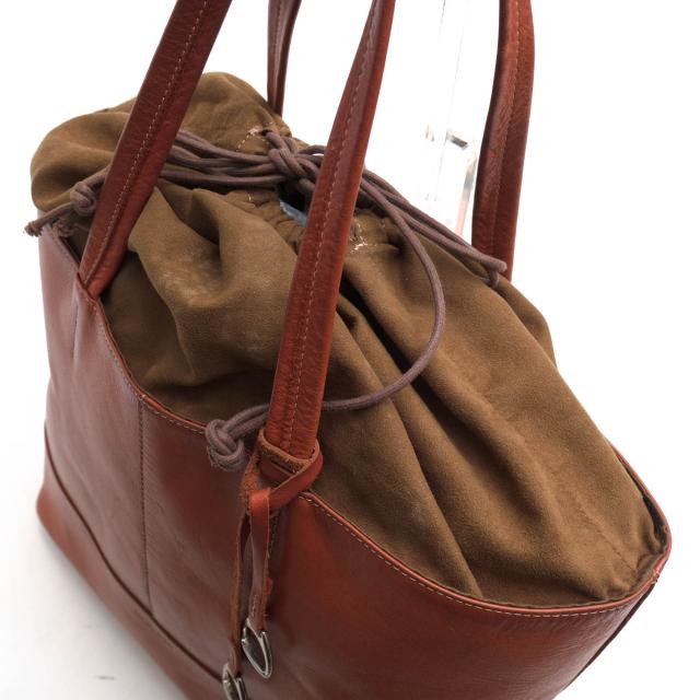 ○ソメスサドル SOMES SADDLE 牛革 トートバッグ AT-45 ALTER オルター トート2M 巾着仕様 定番 ユニセックス 男女兼用 レディース 中古_4