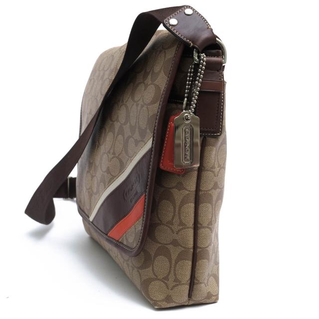 ○コーチ COACH シグニチャーコーテッドキャンバス 牛革 ショルダー