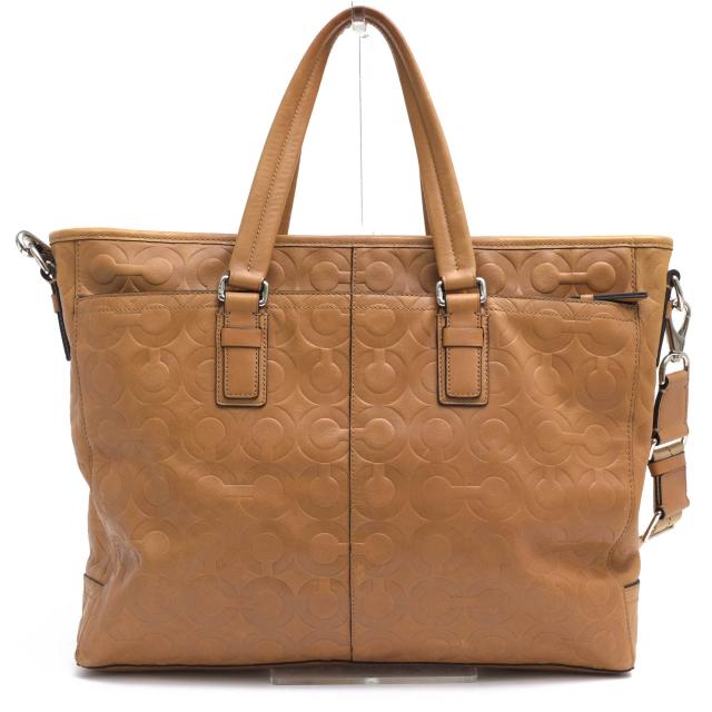 ○コーチ COACH 牛革 カーフ ビジネスバッグ 70253 Op Art Leather
