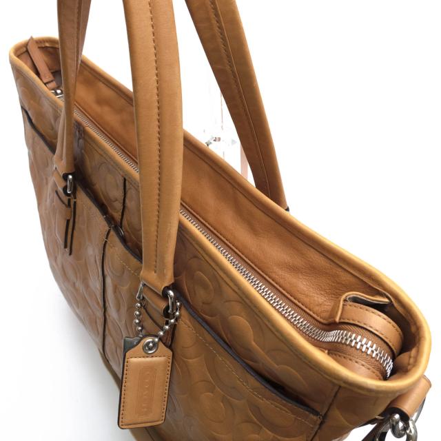 ○コーチ COACH 牛革 カーフ ビジネスバッグ 70253 Op Art Leather