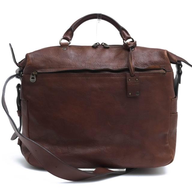 ○エルゴポック HERGOPOCH 牛革 プライムグレインレザー トートバッグ 11-SHL-3 Prime Grain Leather 2WAY ショルダーバッグ シボ  中古