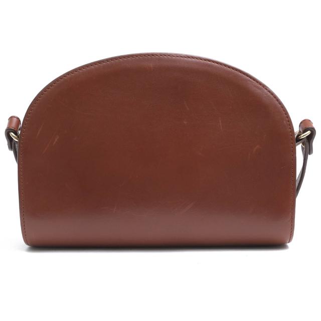 ○アーペーセー A.P.C. イタリア産スムースカーフスキン 牛革 ショルダーバッグ F61048 SAC DEMI-LUNE サック デミ リュンヌ ハー  中古_1
