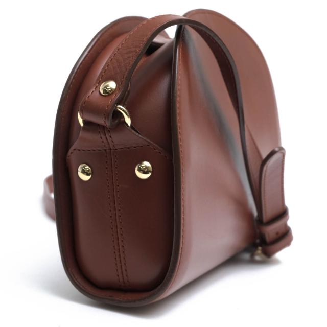 ○アーペーセー A.P.C. イタリア産スムースカーフスキン 牛革 ショルダーバッグ F61048 SAC DEMI-LUNE サック デミ リュンヌ ハー  中古_2