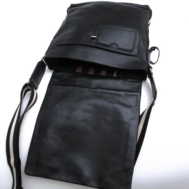 ○バリー BALLY TRAINSPOTTING トレインスポッティング 牛革 カーフ ショルダーバッグ TAN バリーストライプ メッセンジャーバッグ 中古_6