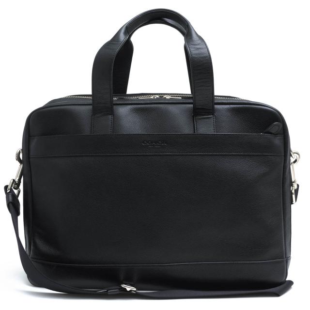 ○コーチ COACH ペブルドレザー 牛革 ビジネスバッグ F54804 Hamilton Commuter Bag In Leather ハミルトン コミューター シボ革   中古