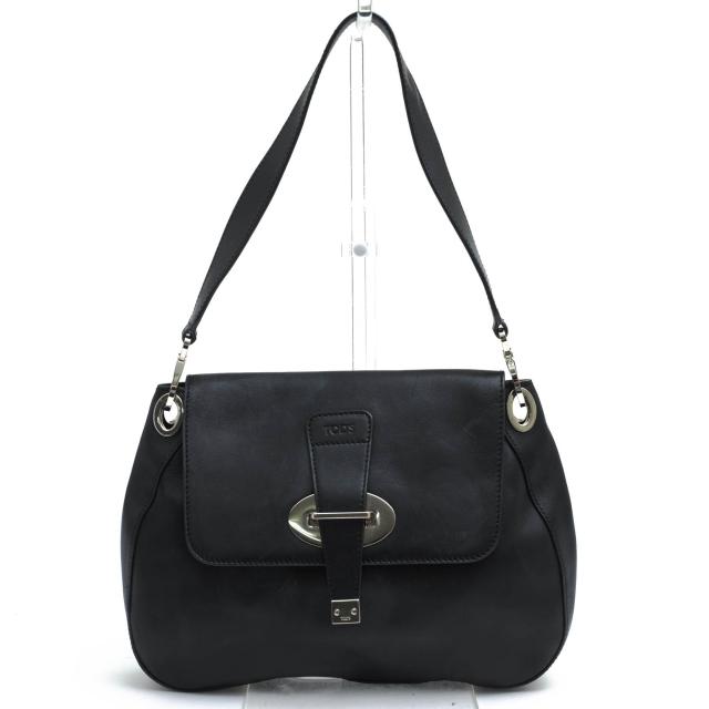 ○トッズ TOD'S 牛革 カーフ ハンドバッグ フラップ式 肩掛け ワンショルダーバッグ レディース 【中古】 中古