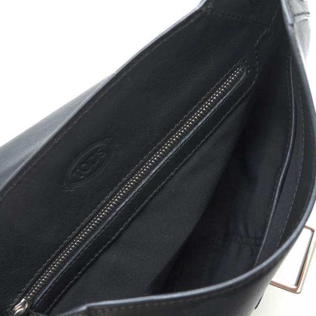 ○トッズ TOD'S 牛革 カーフ ハンドバッグ フラップ式 肩掛け ワン