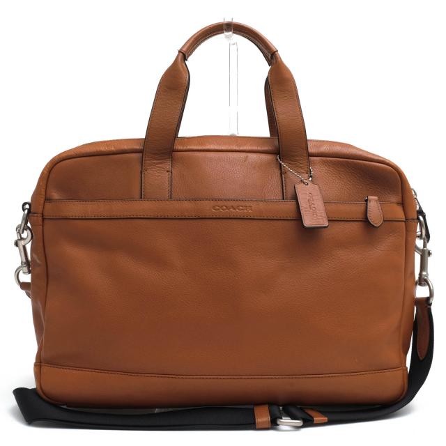 ○コーチ COACH 牛革 カーフ ビジネスバッグ F71561 HUDSON BAG IN SMOOTH LEATHER ハドソン スムースレザー 2WAY ショルダーバッ  中古