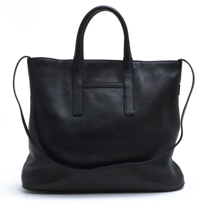 ○ヒロフ HIROFU ナチュラルシュリンク仕上げソフトバケッタ 牛革 トートバッグ Hロゴ 2WAY ショルダーバッグ シボ革 シュリンクレ 中古の通販は