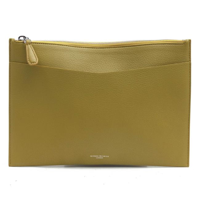 ○ダン吸血鬼 Dunhill 野羊革 ゴートスキン 二つ目御徒面子/クラッチペダル御徒面子 Duke Fine Leather Zip Pouch 公爵 ドキュメントケー 中古