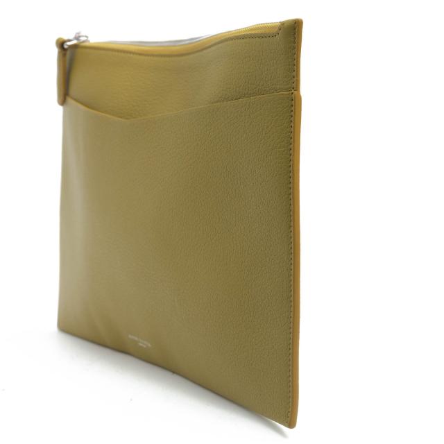 ○ダン吸血鬼 Dunhill 野羊革 ゴートスキン 二つ目御徒面子/クラッチペダル御徒面子 Duke Fine Leather Zip Pouch 公爵 ドキュメントケー 中古