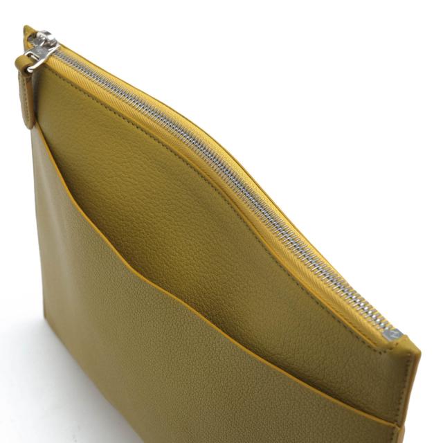 ○ダン吸血鬼 Dunhill 野羊革 ゴートスキン 二つ目御徒面子/クラッチペダル御徒面子 Duke Fine Leather Zip Pouch 公爵 ドキュメントケー 中古