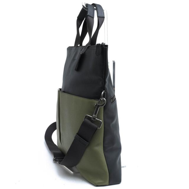 ○コーチ COACH スムースカーフ 牛革 トートバッグ F11740 Charles Foldover Tote In Colorblock Leather チャールズ フォルドオー 中古_3