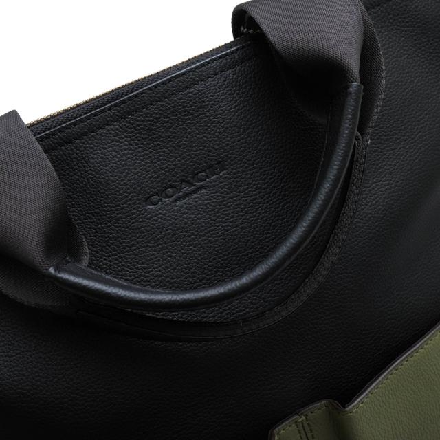 ○コーチ COACH スムースカーフ 牛革 トートバッグ F11740 Charles Foldover Tote In Colorblock Leather チャールズ フォルドオー 中古_6