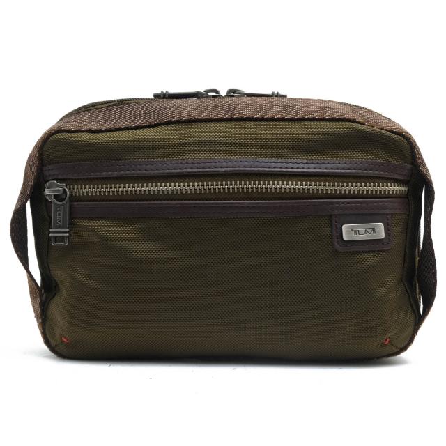 ○トゥミ TUMI バリスティックナイロン ナパレザー 牛革 セカンドバッグ/クラッチバッグ 22391OLH Riley Carry on Travel Kit メン 中古